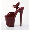 Pleaser - FLAMINGO809 Sandale à bride à la cheville, Pole dance chaussures - Bordeaux rouge Product image